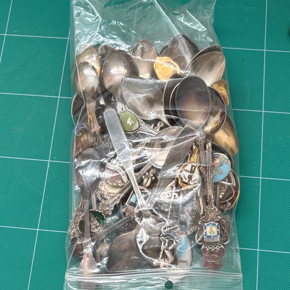 Mixed Collectible Souvenir Spoons - Silver Tone